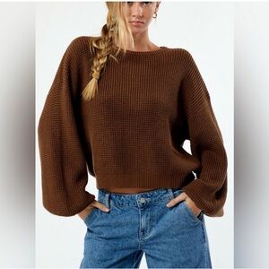 Rhythm Brown Knit Sweater